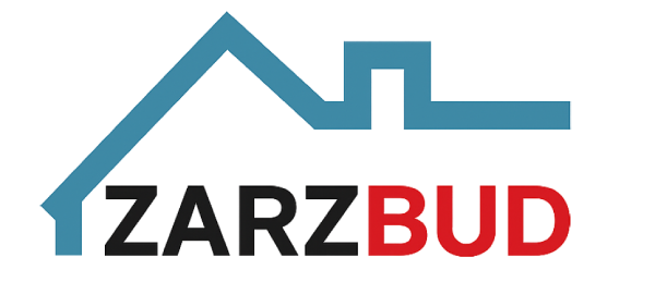 Zarzbud Logo Czarno-Czerwony Napis
